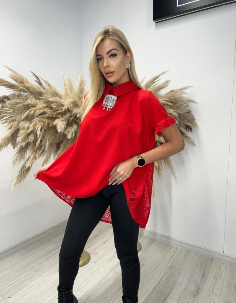 Bluzka z koronkowymi plecami Paparazzi Fashion 837-PF - zdjęcie 2