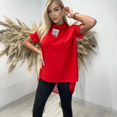 Bluzka z koronkowymi plecami Paparazzi Fashion 837-PF