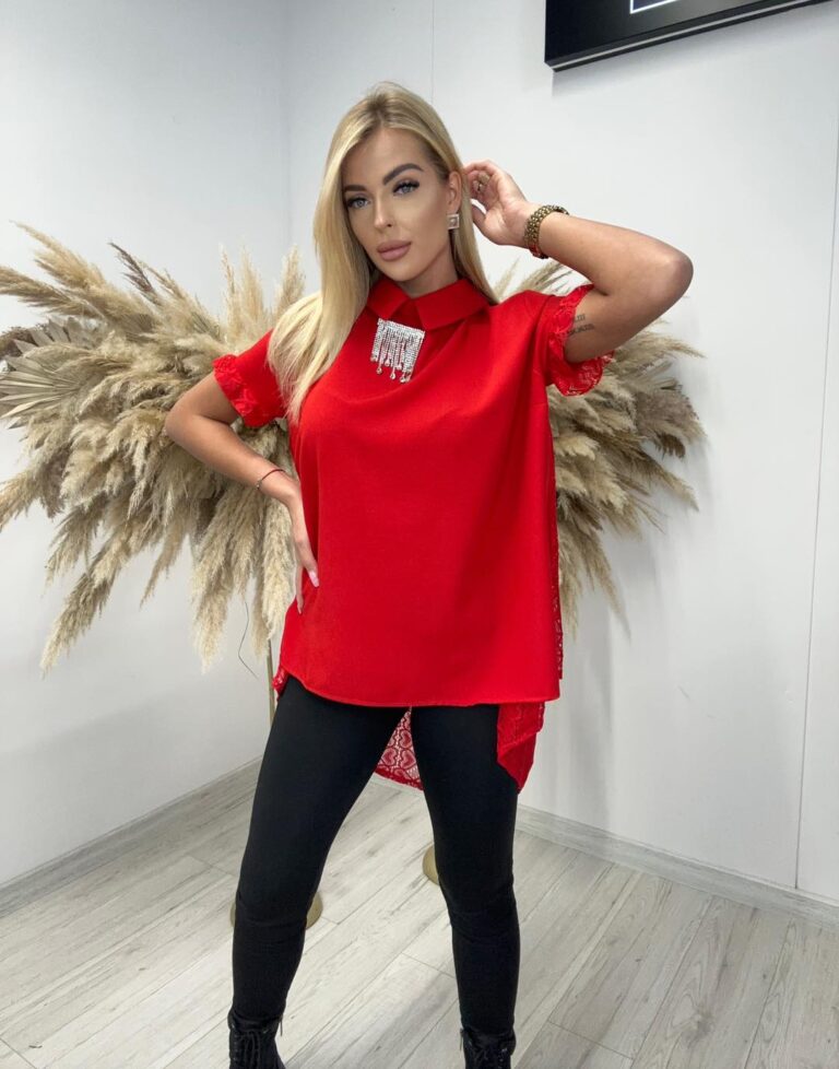 Bluzka z koronkowymi plecami Paparazzi Fashion 837-PF - zdjęcie 1