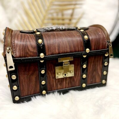 Torebka kuferek imitacja drewna wenge 892-TO