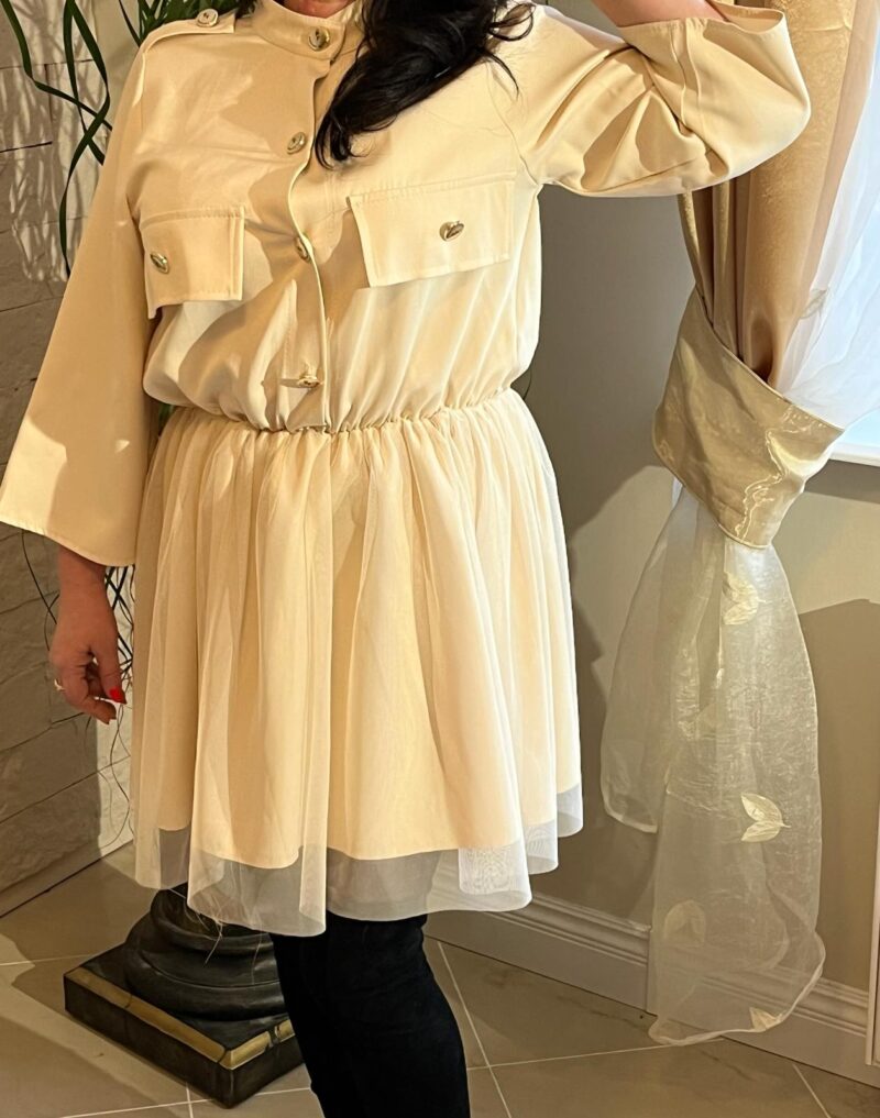 Sukienka z tiulową spódniczką Paparazzi Fashion 2419-PF