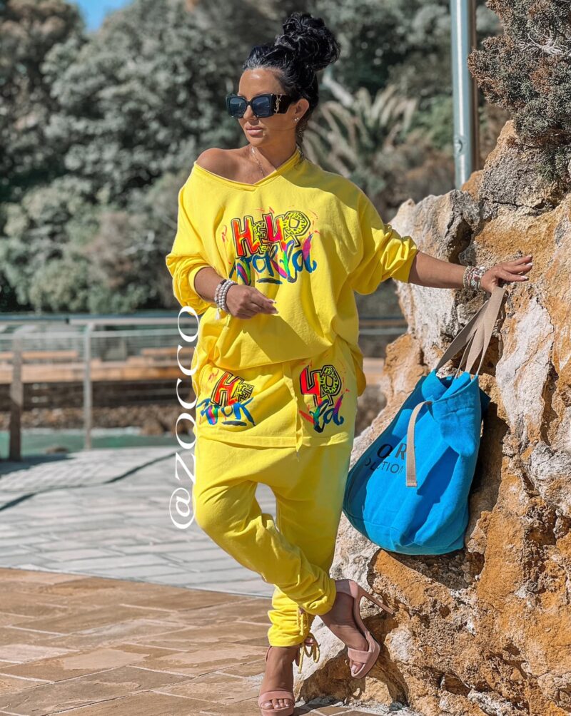 Bawełniany dres z kolorowymi nadrukami Zocco 2873-Z