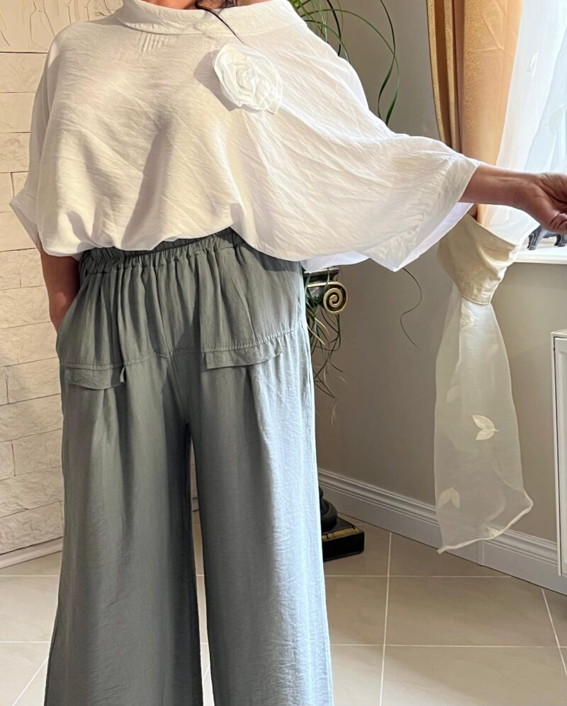 Bluzka z różą oversize (moda włoska) 3415-MW