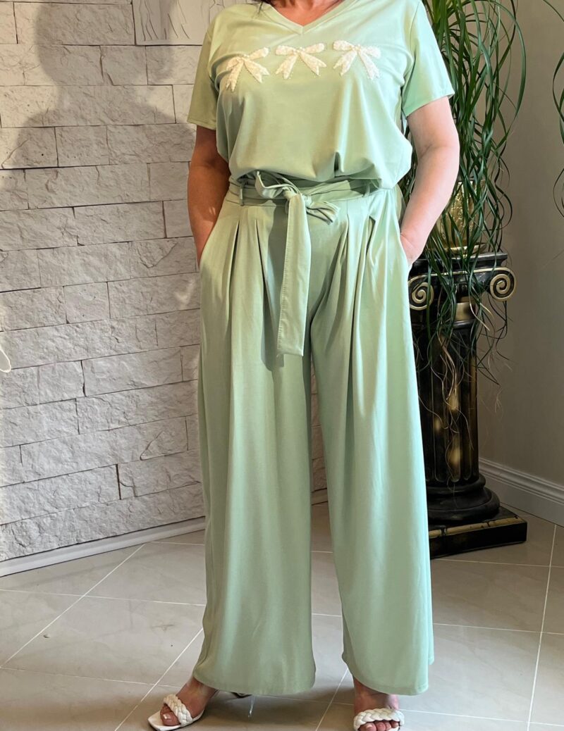 Komplet z szerokimi spodniami (moda włoska) 3461-MW