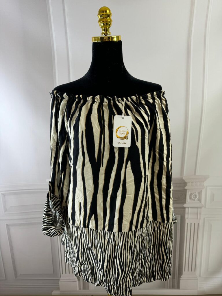Bluzka z odkrytymi ramionami (moda włoska) 3383-MW - zdjęcie 1