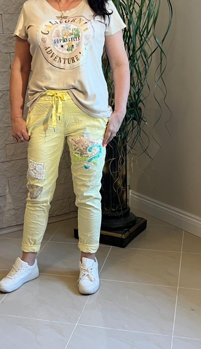 Spodnie gnieciuchy (moda włoska) 4639-MW