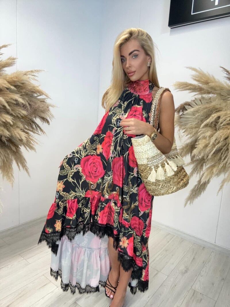 Sukienka w róże Paparazzi Fashion 3065/PF