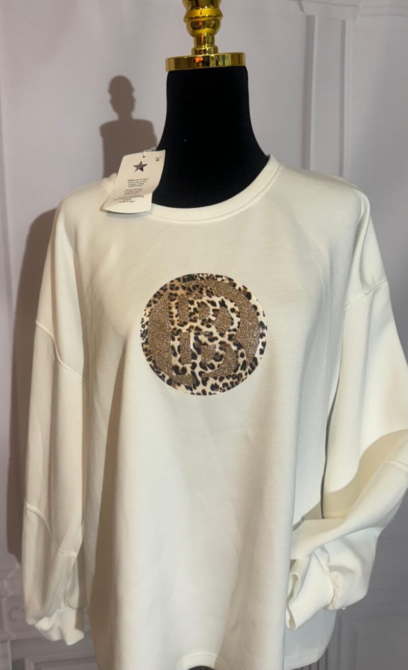 Bluza z aplikacją (moda włoska) 6815-MW