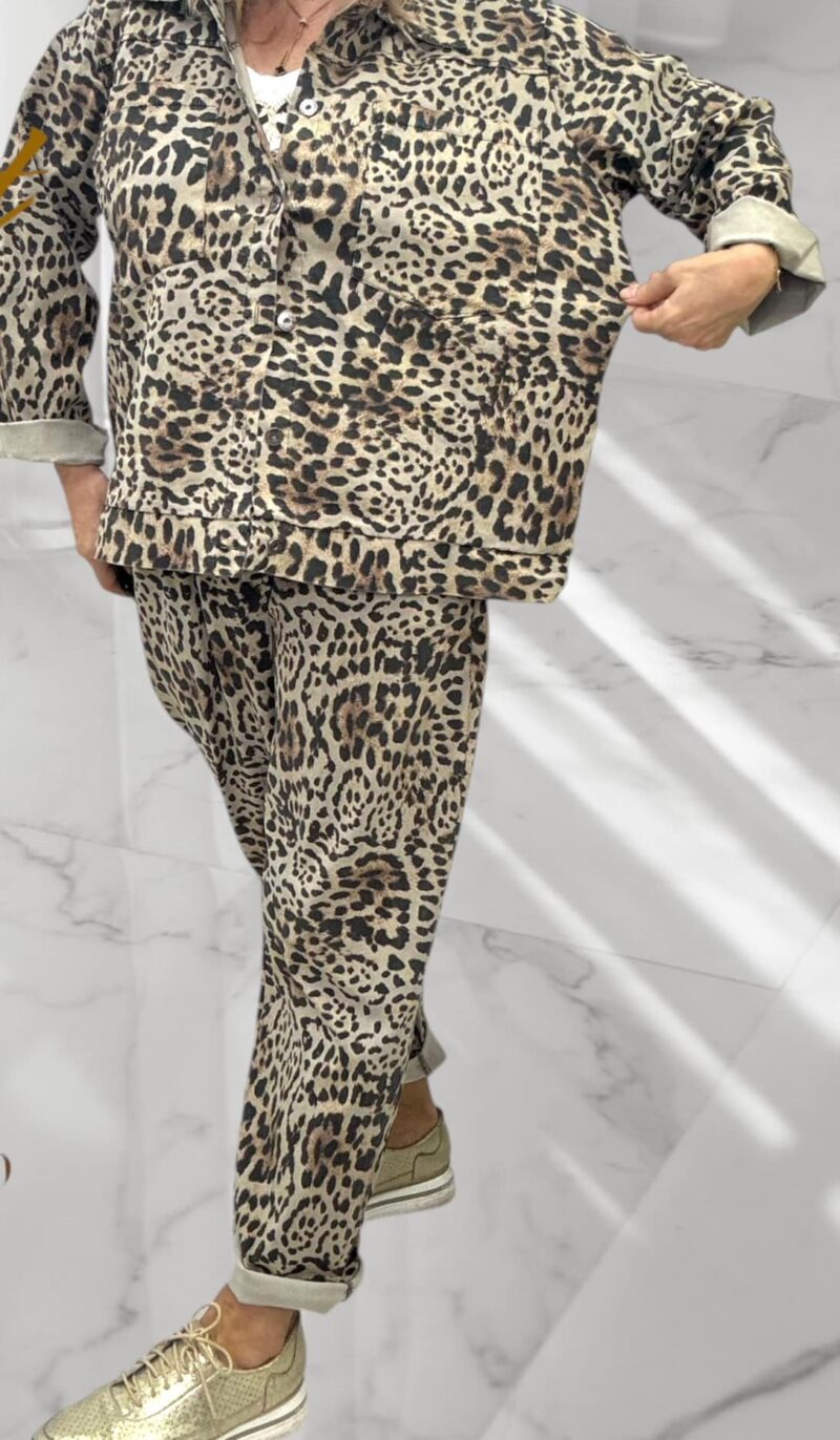 Katana+spodnie panterka (moda włoska) 7781-MW