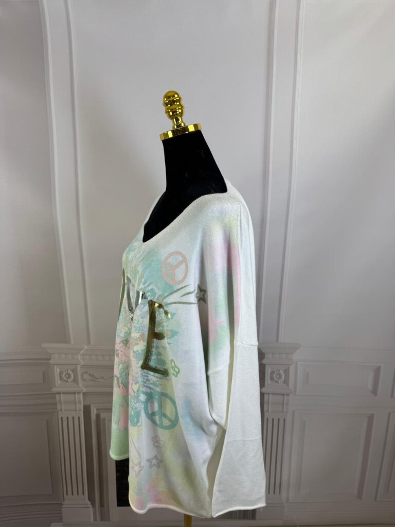 Sweterek LOVE Moda Włoska 10385-MW - zdjęcie 2