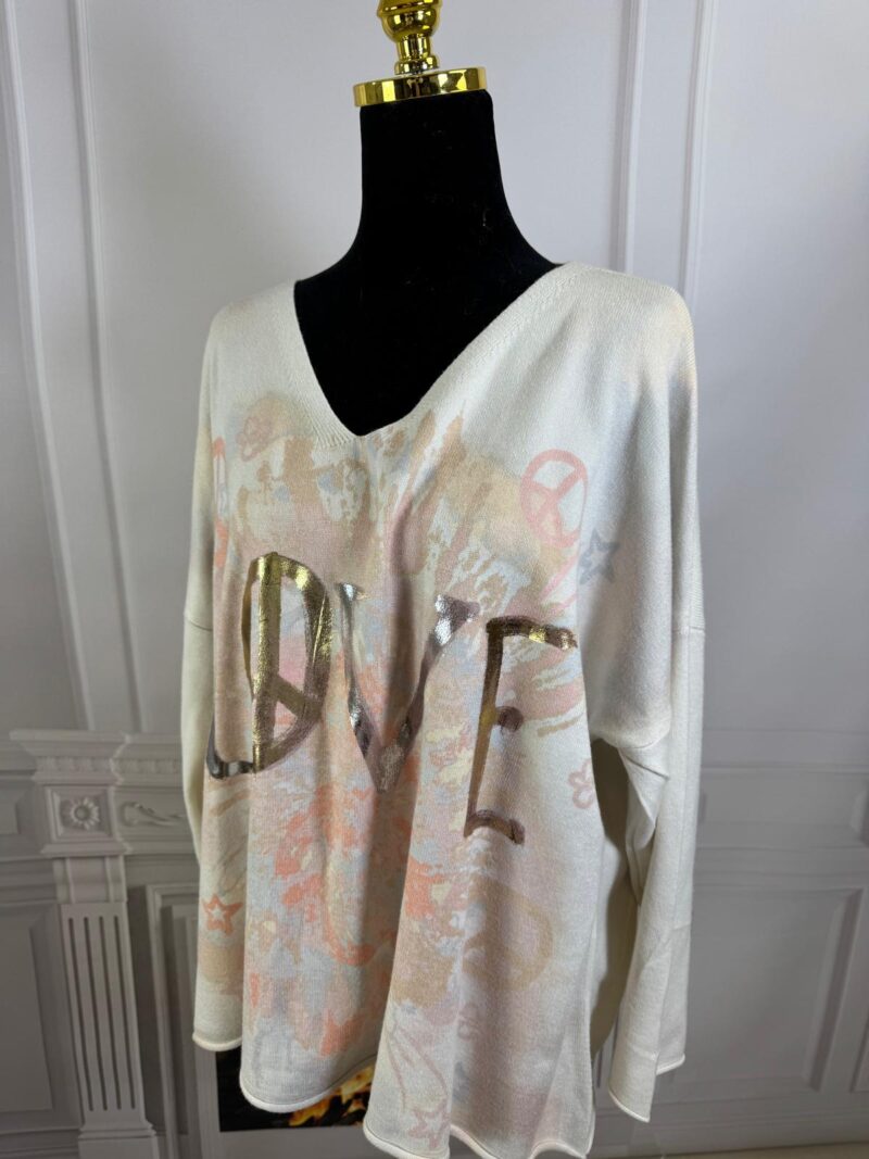 Sweterek LOVE Moda Włoska 10389-MW