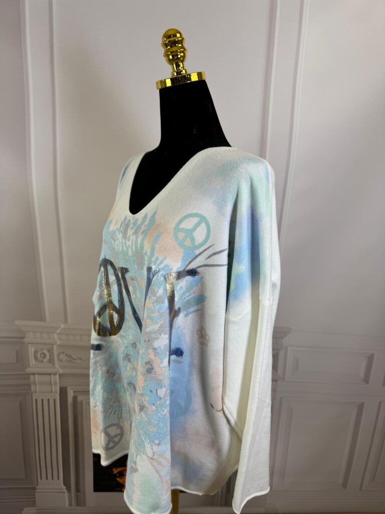 Sweterek LOVE Moda Włoska 10359-MW - zdjęcie 2