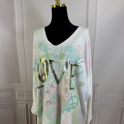 Sweterek LOVE Moda Włoska 10385-MW