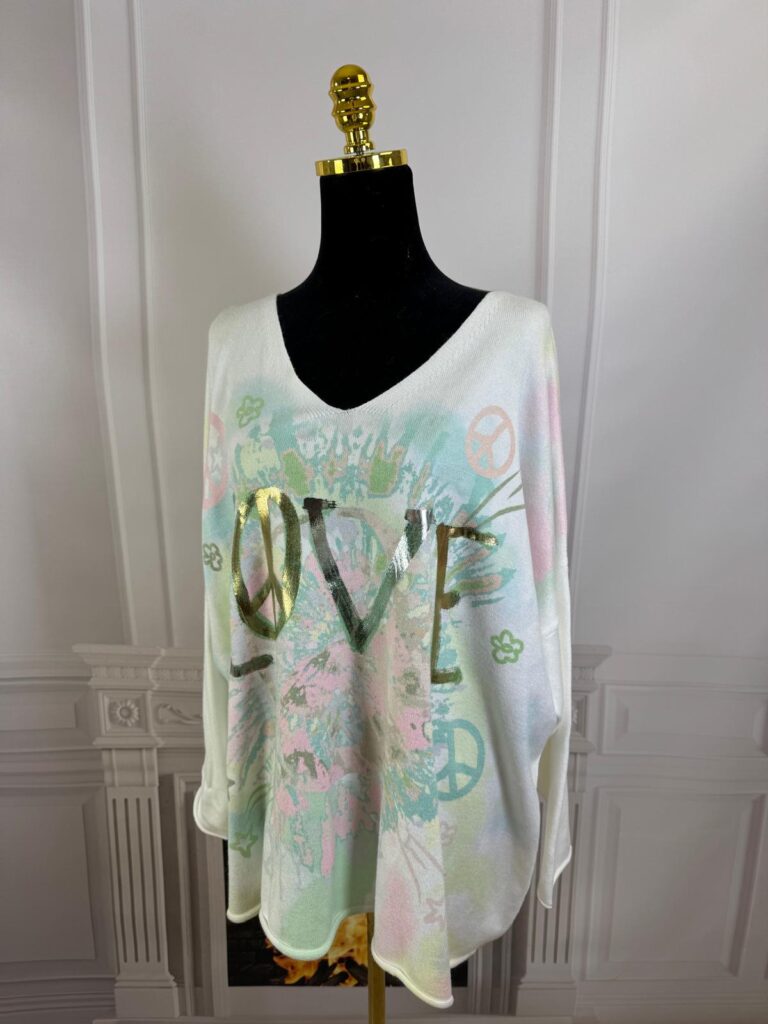 Sweterek LOVE Moda Włoska 10385-MW - zdjęcie 1