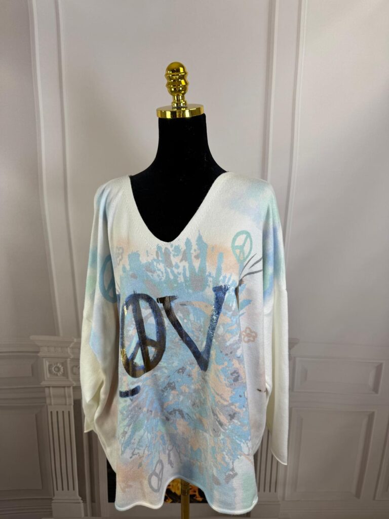 Sweterek LOVE Moda Włoska 10359-MW - zdjęcie 1