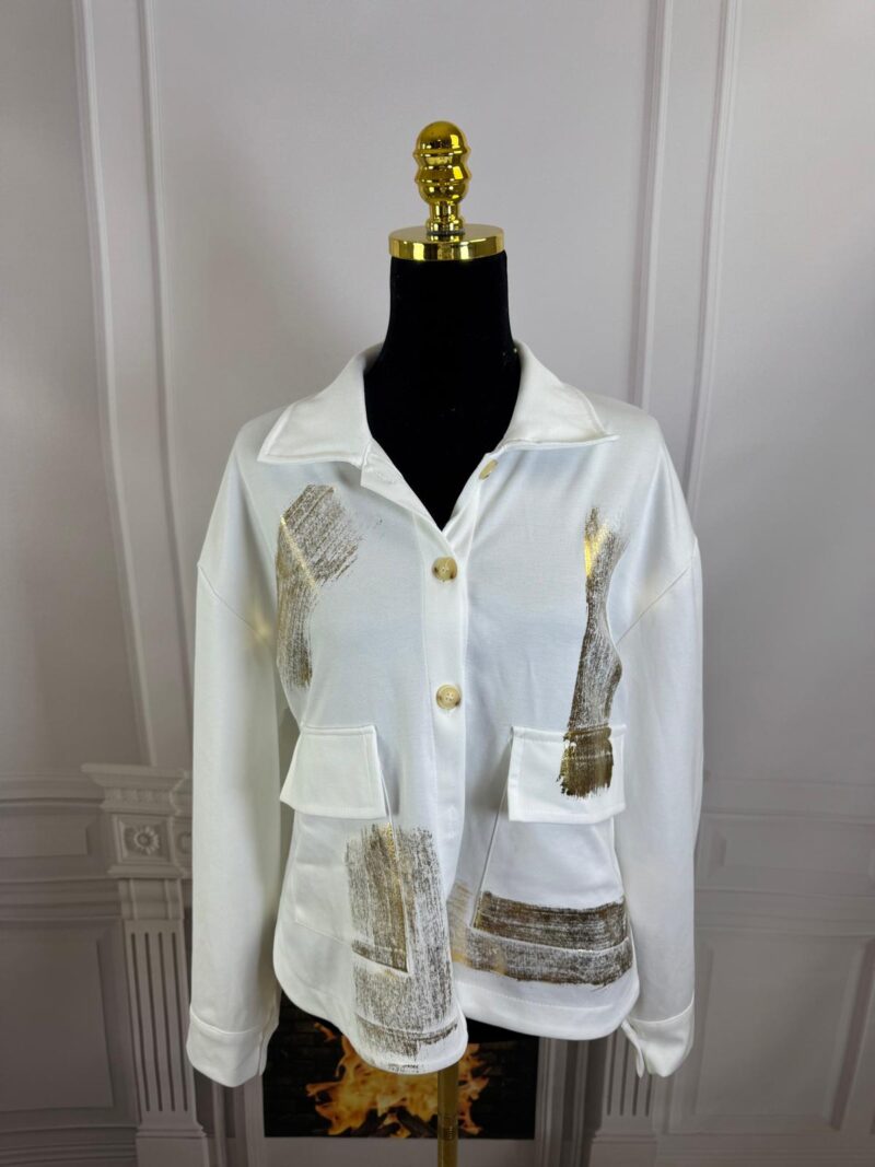 Katana biało złota Moda Włoska 10431-MW