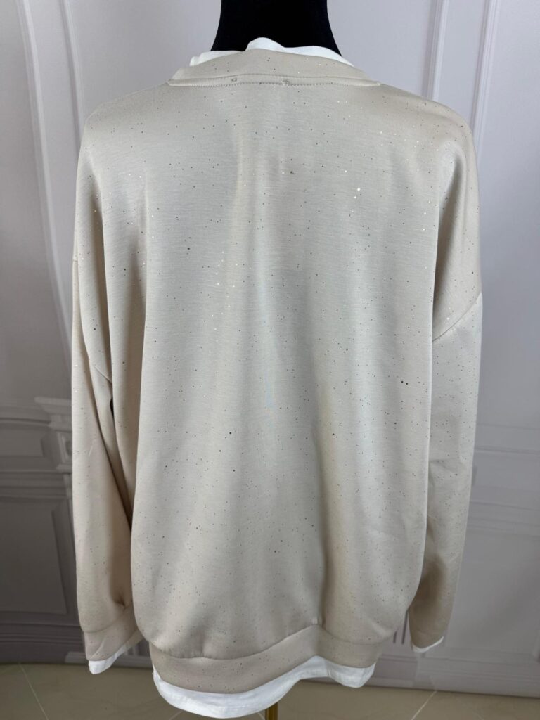 Bluza ze złotym brokatem Moda Włoska 10433-MW - zdjęcie 3