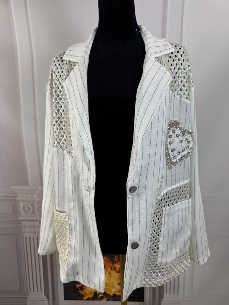 Marynarka z serduszkiem Moda Włoska 11477-MW