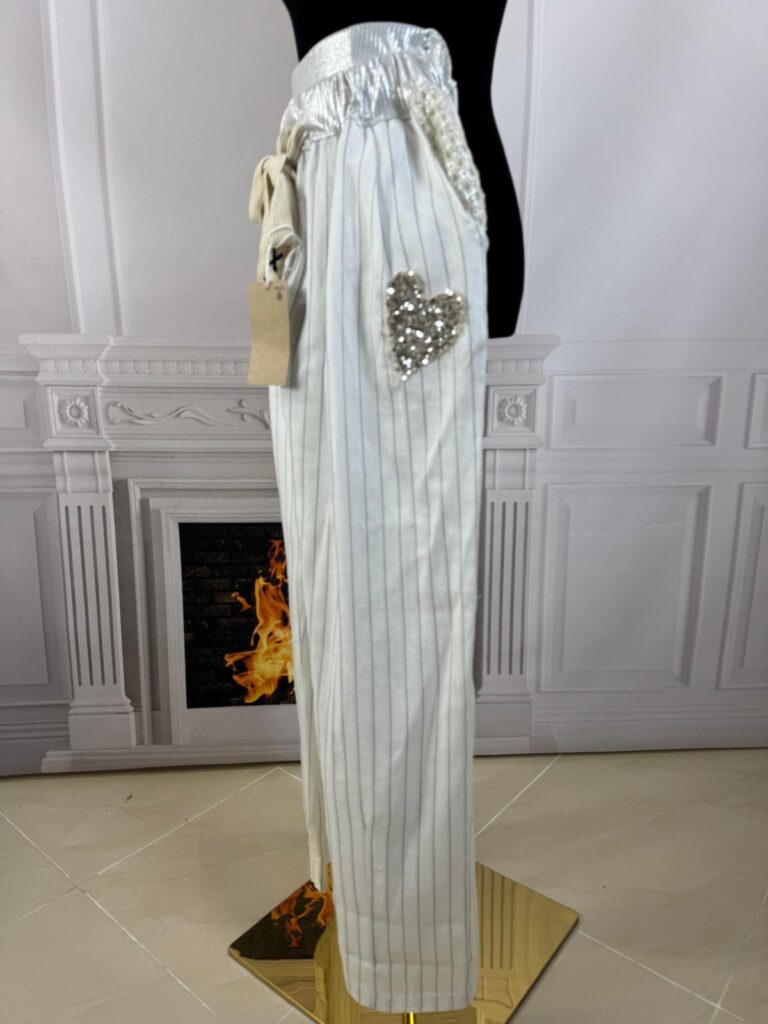 Spodnie z serduszkiem Moda Włoska 11476-MW - zdjęcie 2