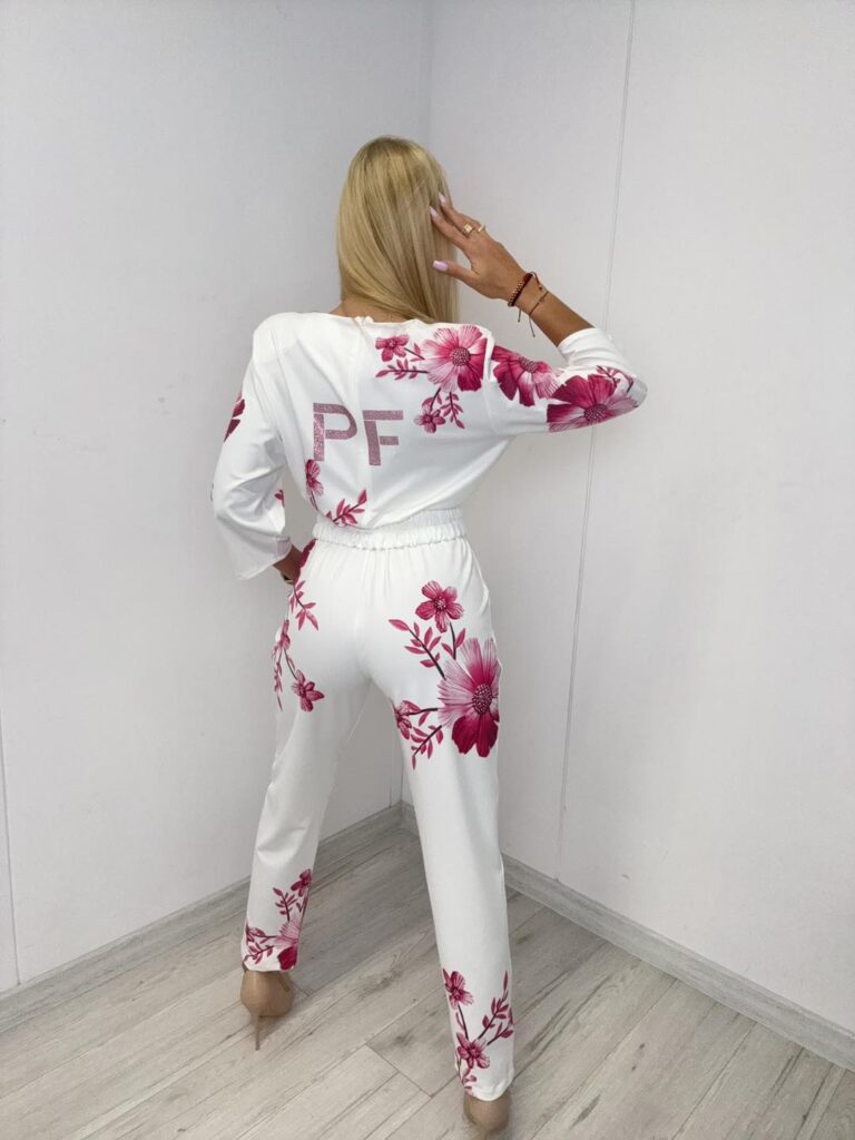 Kombinezon w kwiaty Paparazzi Fashion 13097-PF - zdjęcie 2