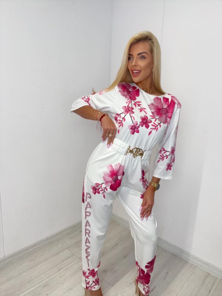 Kombinezon w kwiaty Paparazzi Fashion 13097-PF - zdjęcie 1