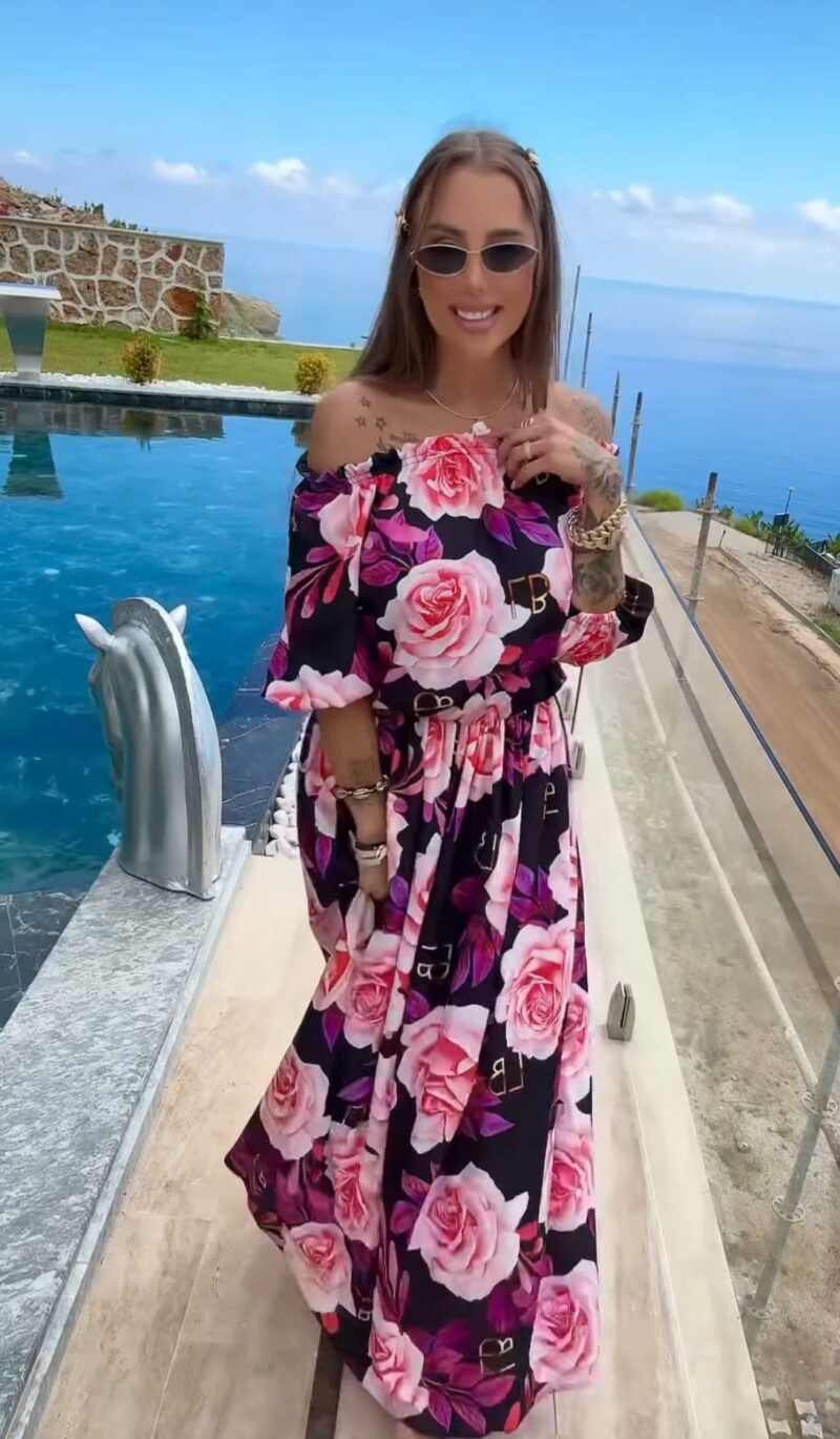 Sukienka Maxi   „Rose  ” Lola Bianka 13955-LB