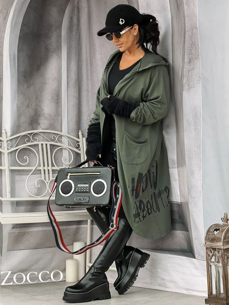 Sportowa, asymetryczna bluza na zamku Zocco 2636/Z