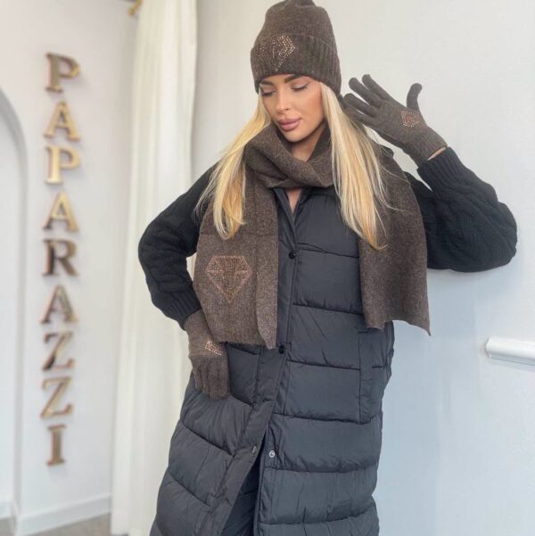 Czapka+szalik+rękawiczki Paparazzi Fashion 6179/PF - zdjęcie 3