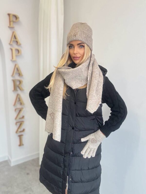 Czapka+szalik+rękawiczki Paparazzi Fashion 6178/PF - zdjęcie 3