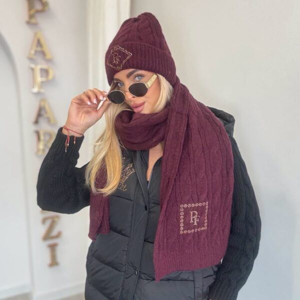 Czapka+szalik Paparazzi Fashion 6172/PF - zdjęcie 2