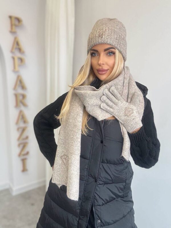 Czapka+szalik+rękawiczki Paparazzi Fashion 6178/PF